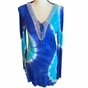 INC Beach Top Long Sleeve Size Medium with Sequins